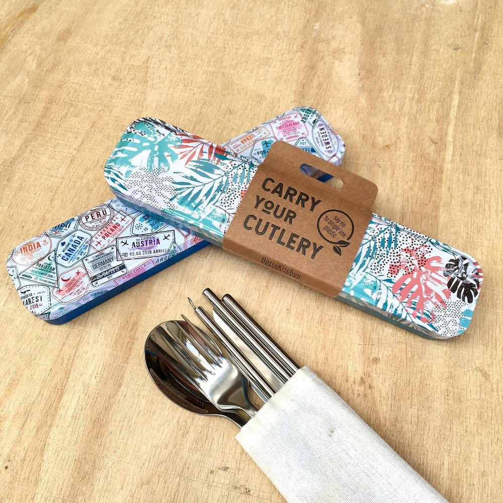Metal Carry Your Cutlery Set by Retro Kitchen