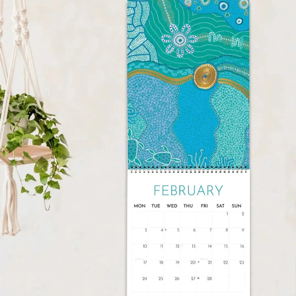 Earth Greetings 2026 Calendar February Page