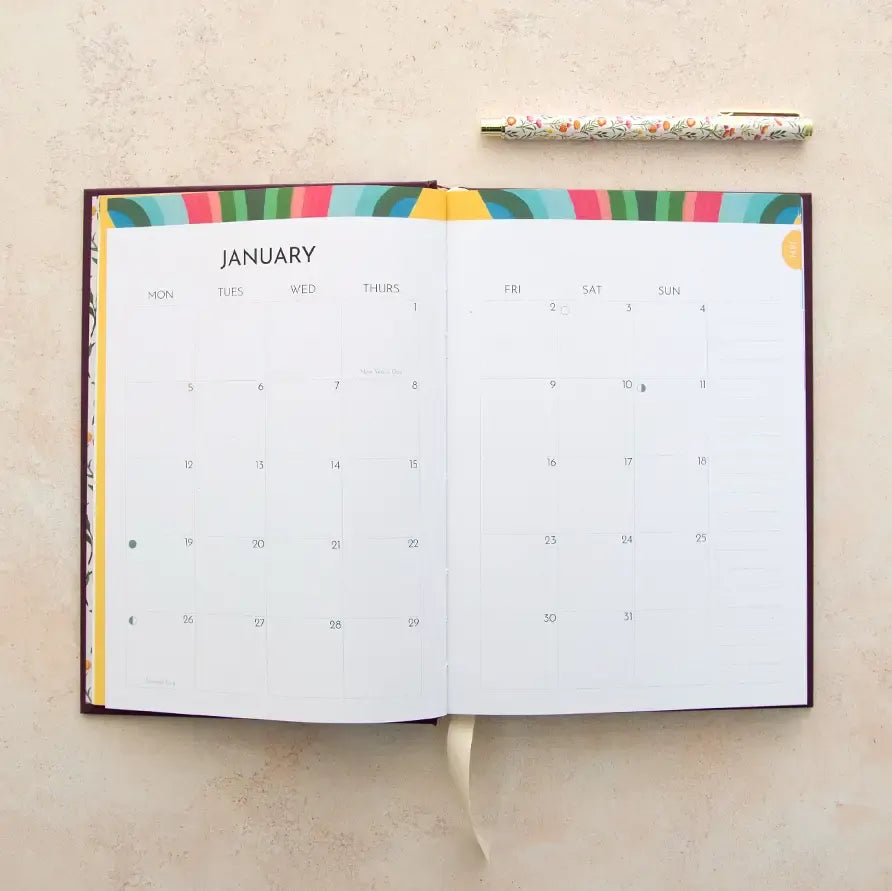 Earth Greetings 2026 Diary Planner - January Monthly Calendar