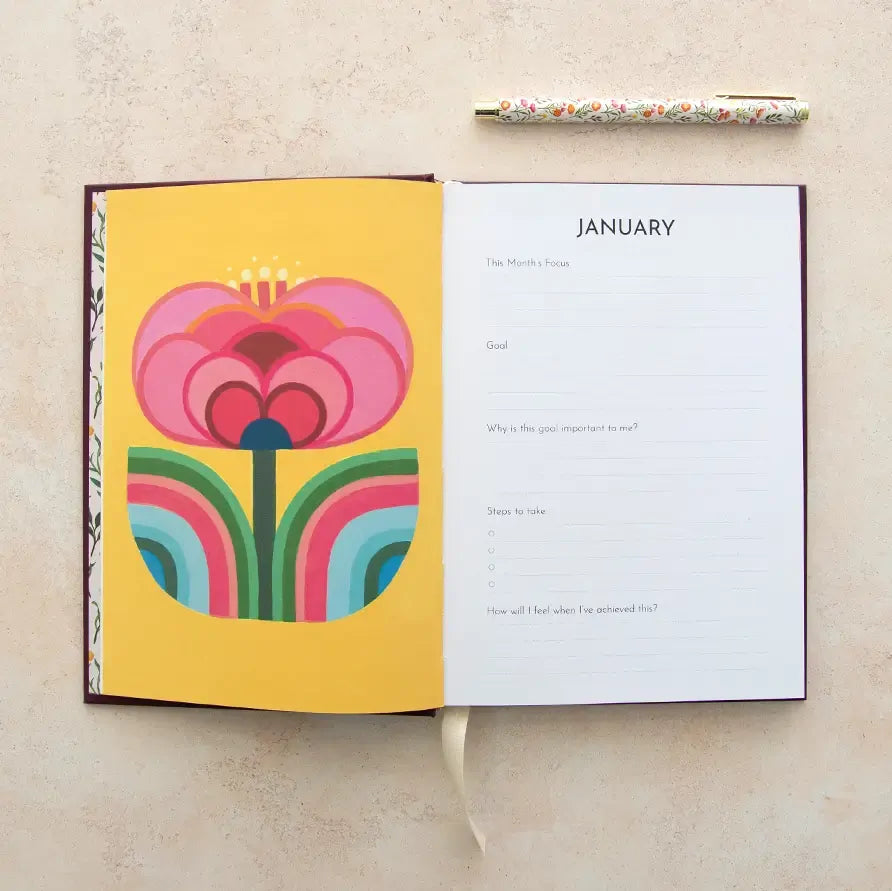 Earth Greetings 2026 Diary Planner - January Goal Setting Page