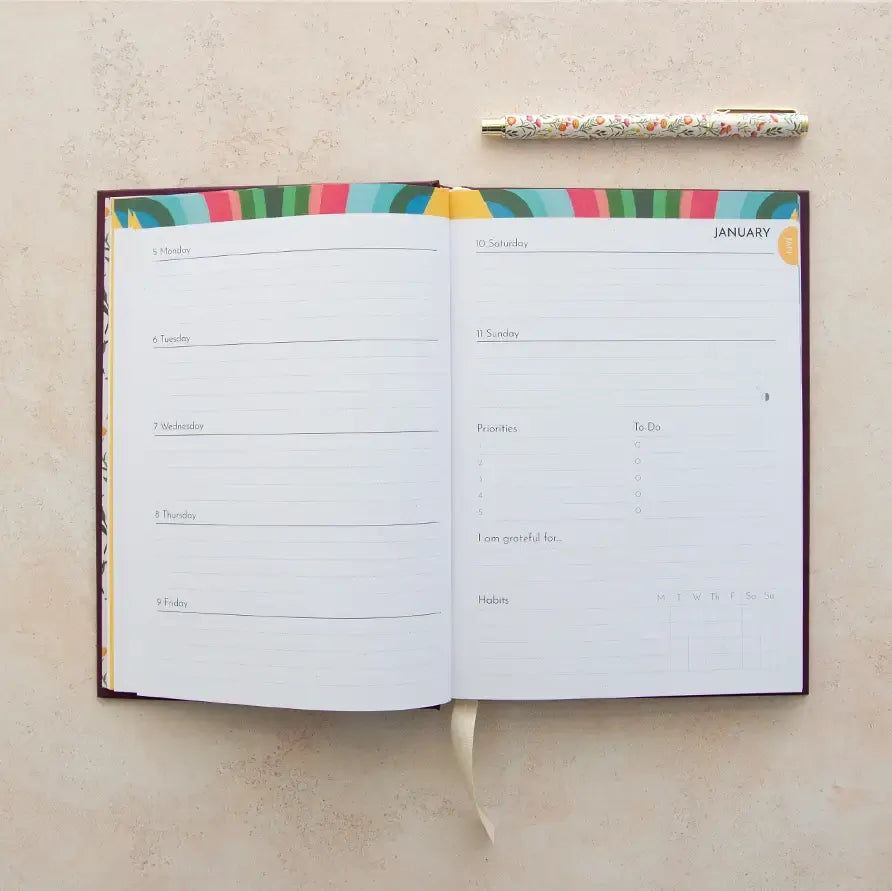 Earth Greetings 2026 Diary - January Weekly Planner