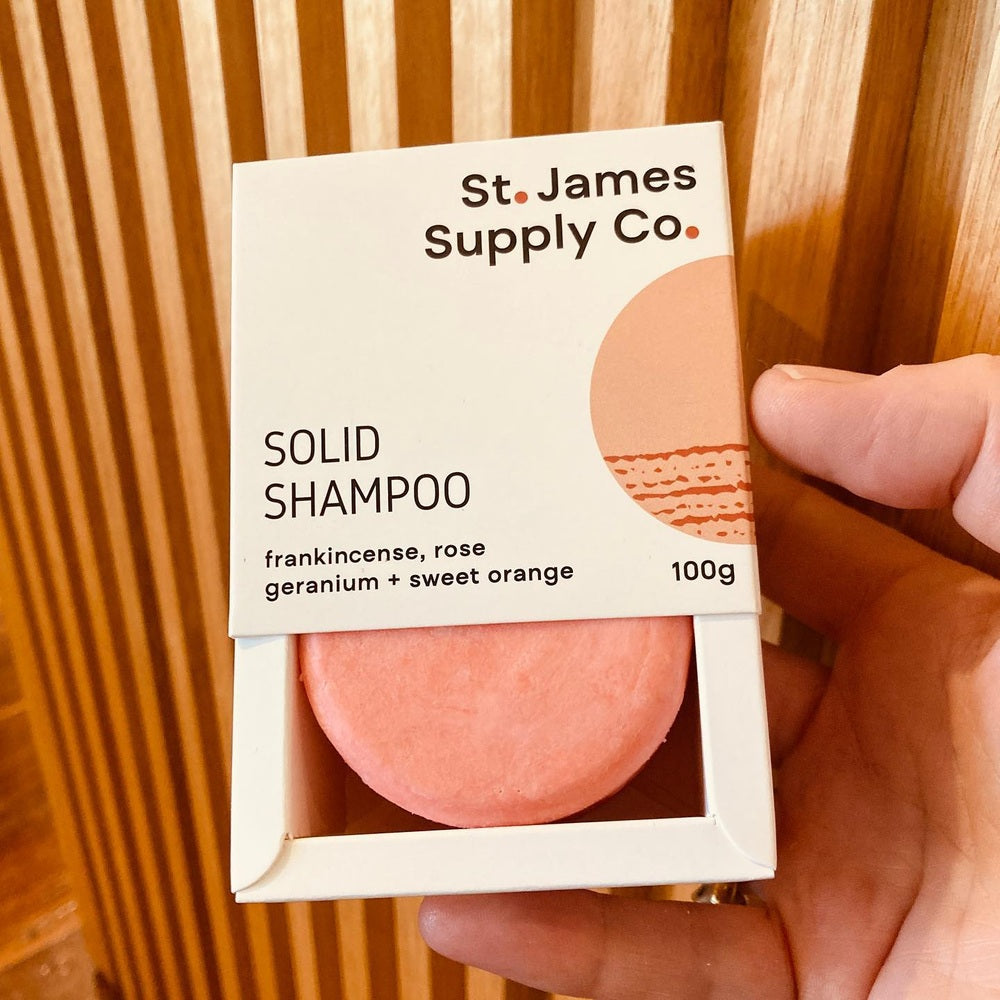 Frankie Solid Shampoo Bar: Natural Haircare with Frankincense, Rose Geranium and Sweet Orange