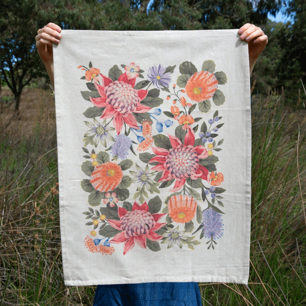 Earth Greetings 100% Organic Cotton Tea Towels - Abundance