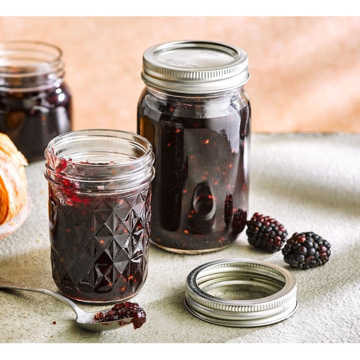 Glass Mason Jar with Silver Screw Lid, 750ml