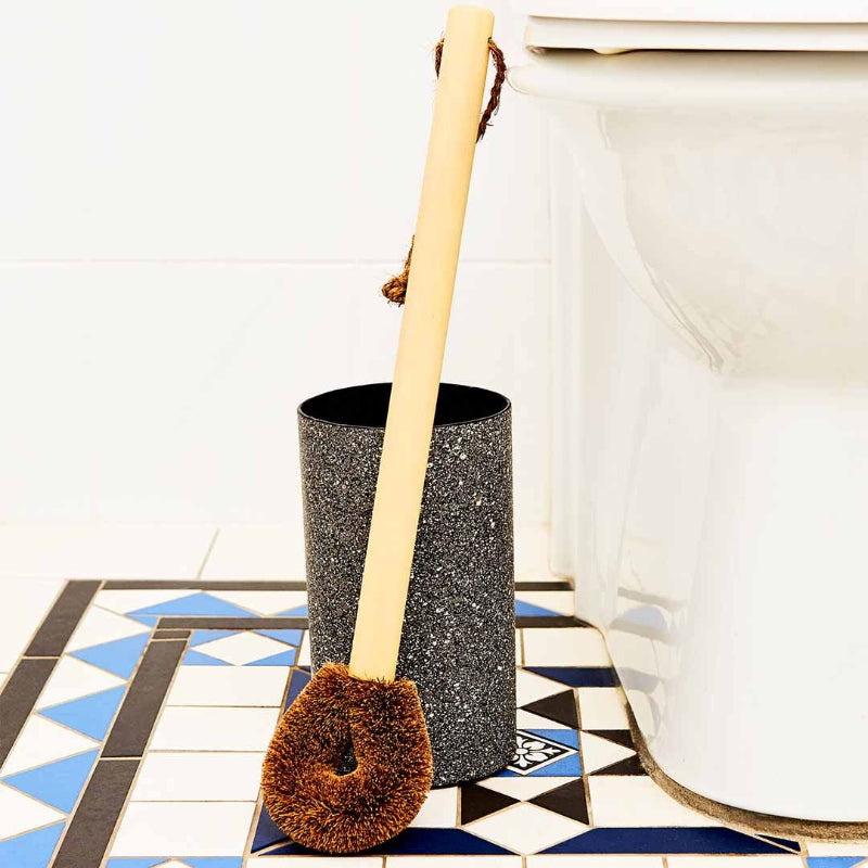 Eco Max Toilet Brush with Eco Max Toilet Brush Holder in Granite Finish.