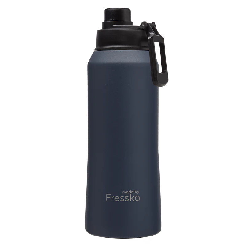Fressko 1L Core Stainless Steel Insulated Drink Bottle with Sip Lid in Denim Colour
