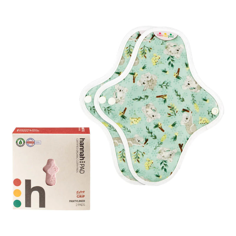 Box Containing Two Organic Cotton Washable Hannah:PAD Panty Liners.