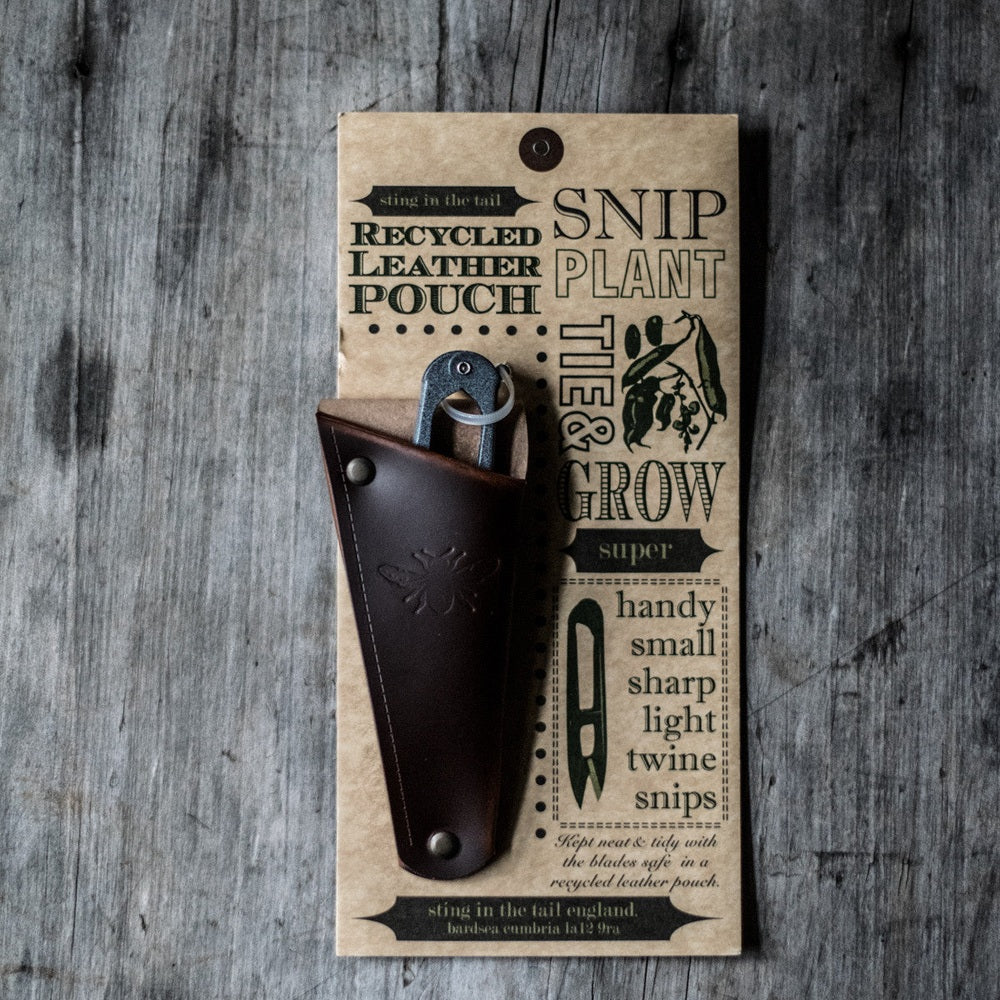 Metal Snips in Recycled Leather Pouch