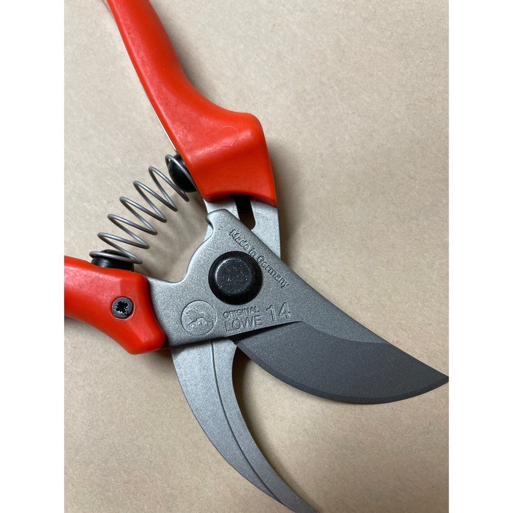 German Made LÖWE No. 14 Compact Bypass Pruner with Ergonomic Handles and Precision Cutting Blade.