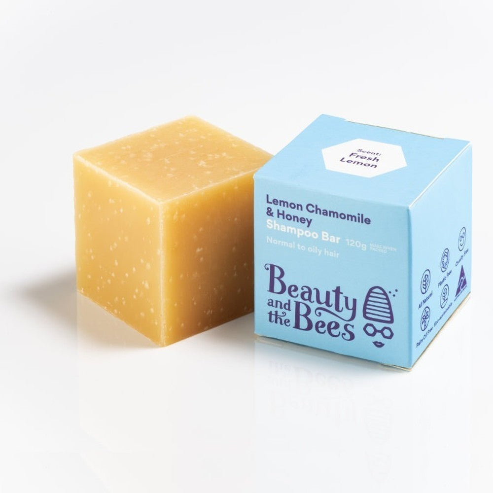 Beauty & the Bees - Lemon & Chamomile Shampoo Bar for Normal to Oily Hair, Urban Revolution.