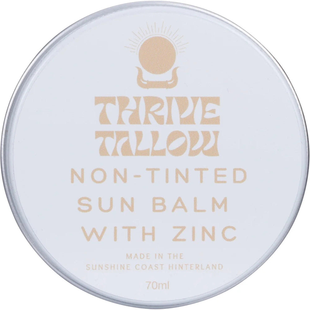 Non-Tinted Sun Balm with Zinc from Thrive Tallow - 70ml in Aluminium Tin.