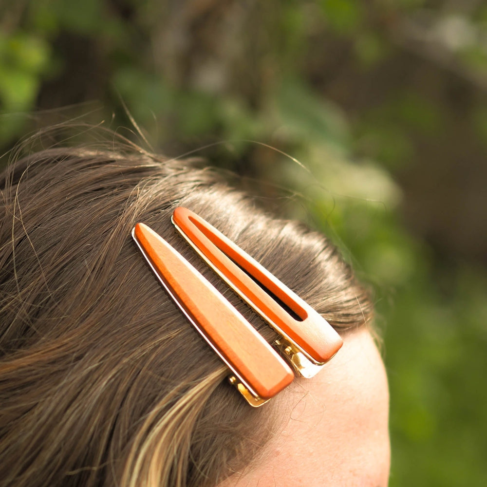 Wooden Hair Clips