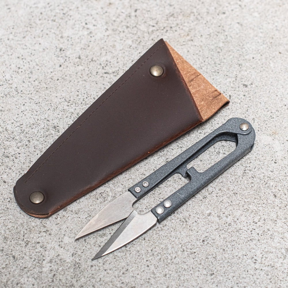 Metal Snips in Recycled Leather Pouch