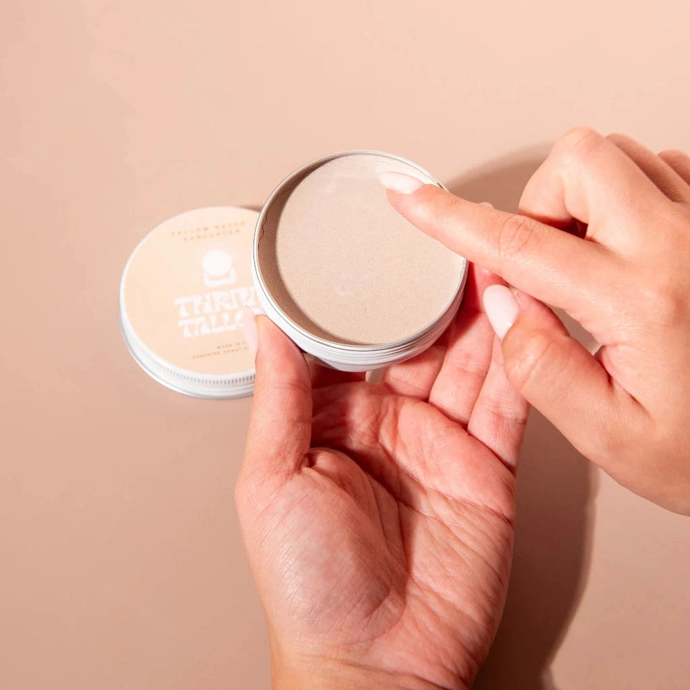 Thrive Tallow Tinted Sun Balm with Zinc - 70ml in Aluminium Tin.