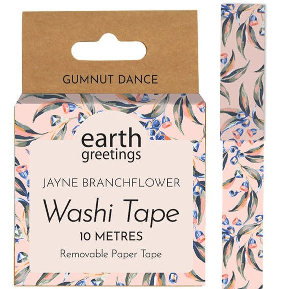 Earth Greetings Paper Washi Tape Roll, 10m - Gumnut Dance.