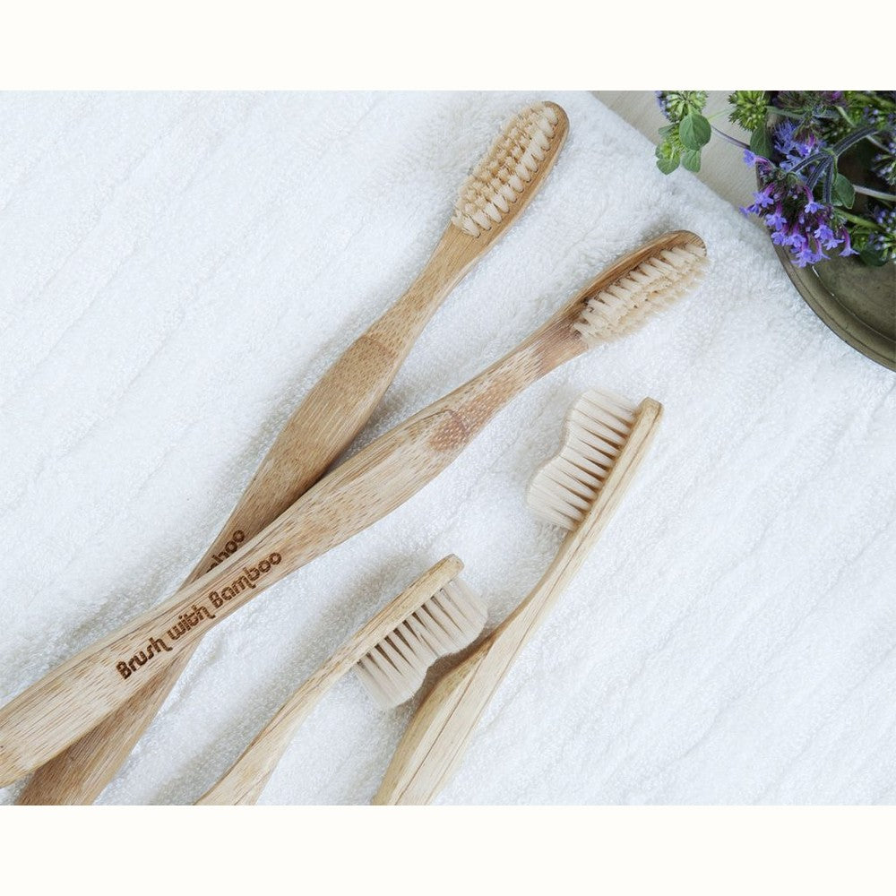Bamboo Toothbrush with Plant-Based Bristles - Adult (Soft Bristles)