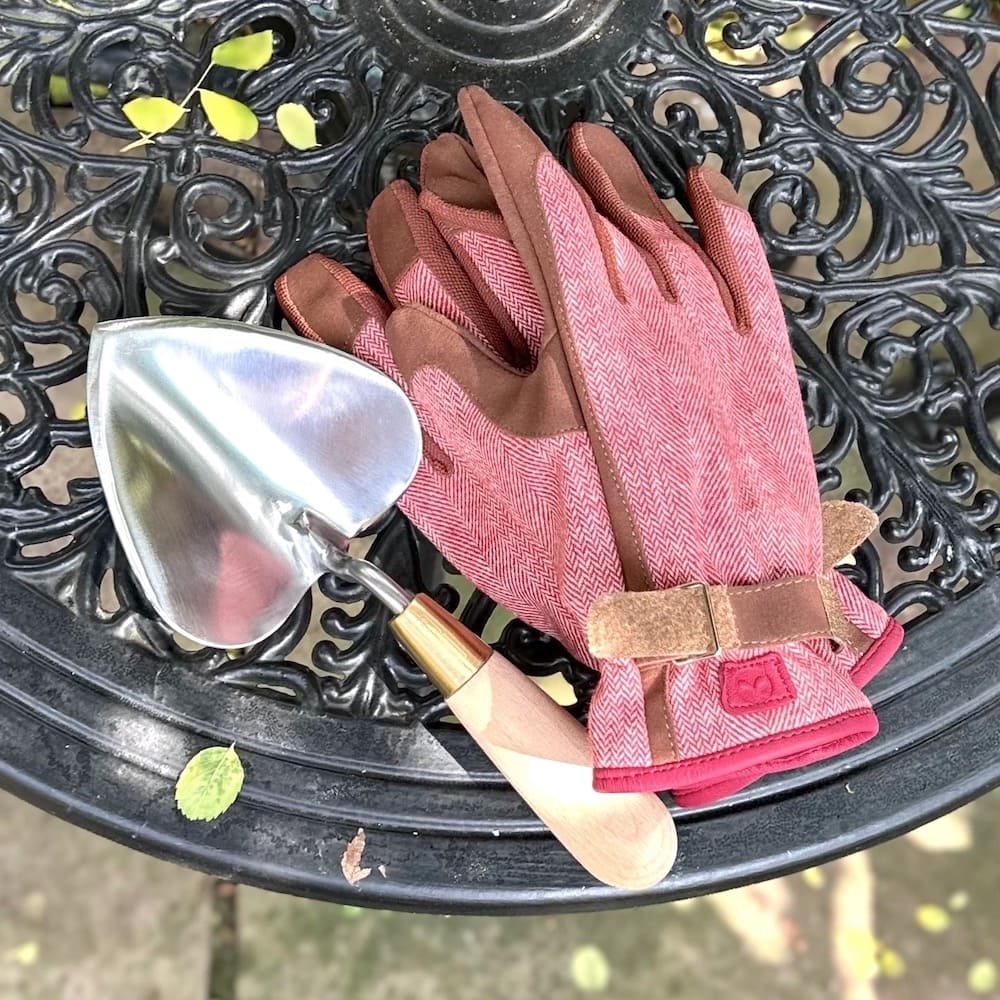 Burgon & Ball Gardening Gloves - Red Tweed