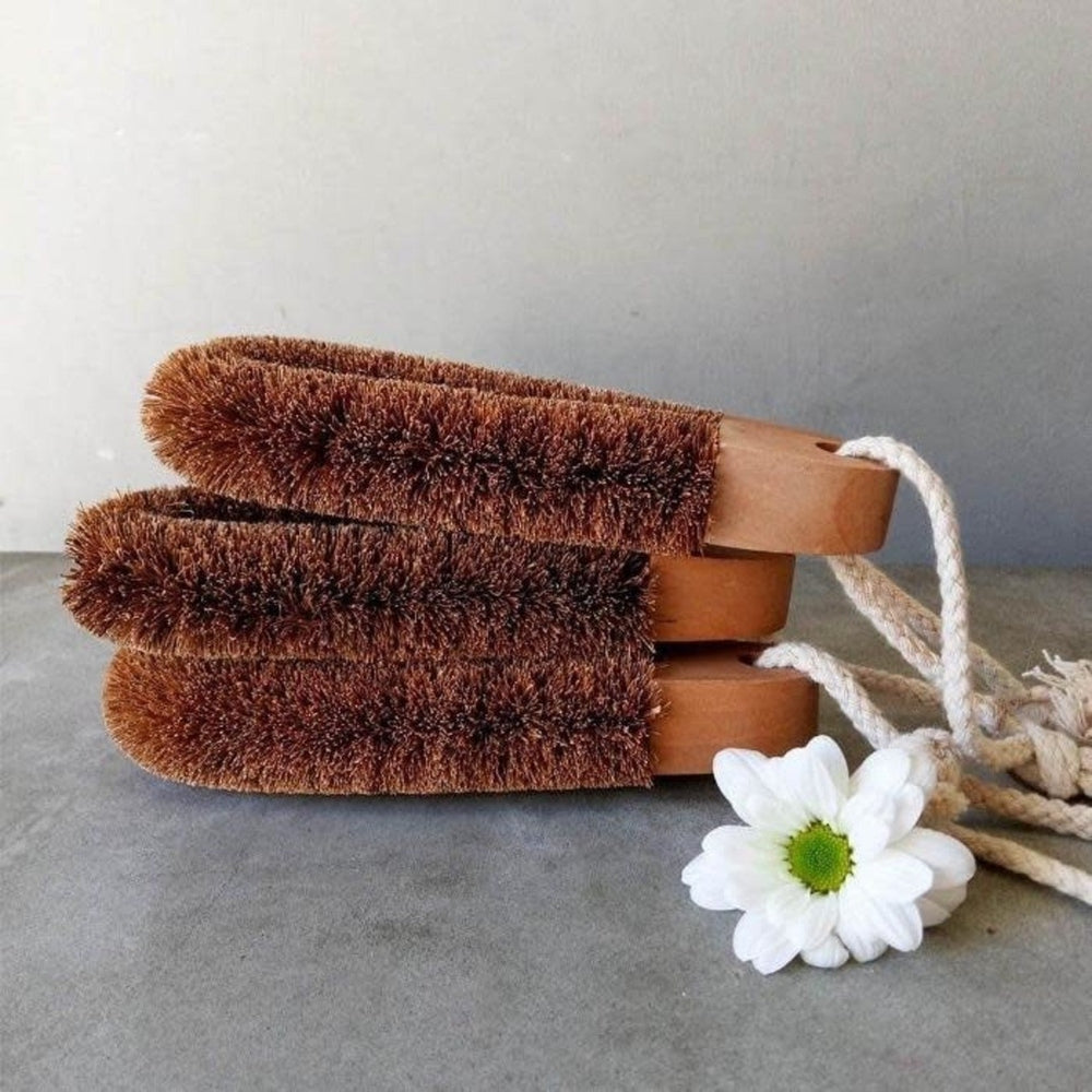 Eco Max Foot Brush - Hard Coconut Fibre and Wood Base
