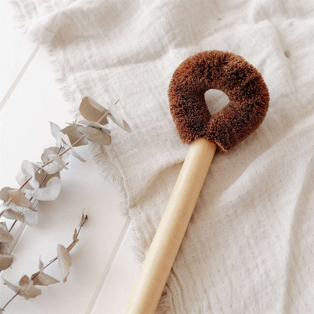 Eco Max Toilet Brush - Naturally Anti-Bacterial Coconut Fibre with Wood Handle