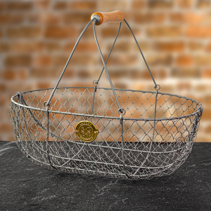 Sophie Conran Metal Mesh Harvesting Basket - Grey