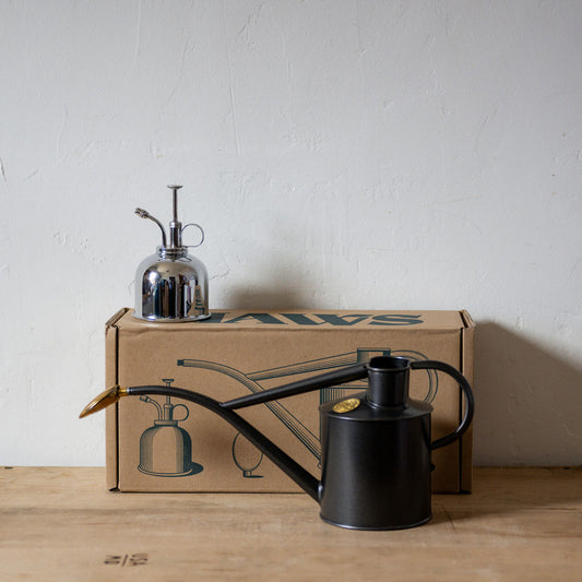 Classic Watering Set by Haws, in Graphite & Nickel
