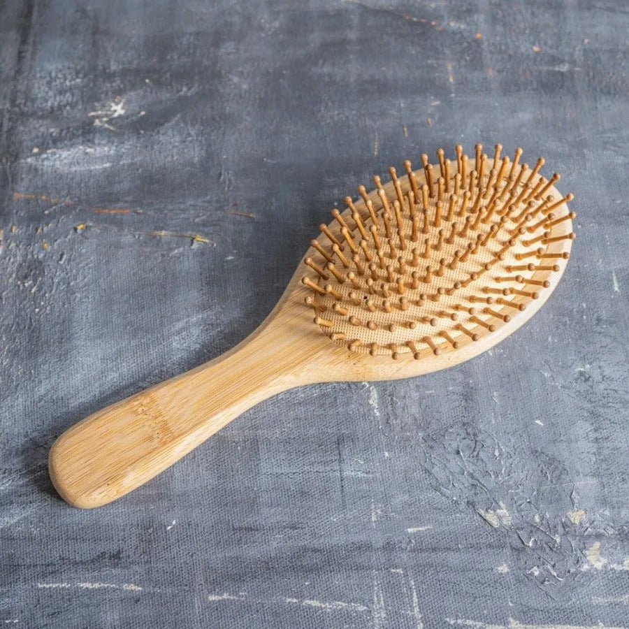 Eco Max Hair Brush - Beech Wood Pins and Handle with Natural Rubber Cushion