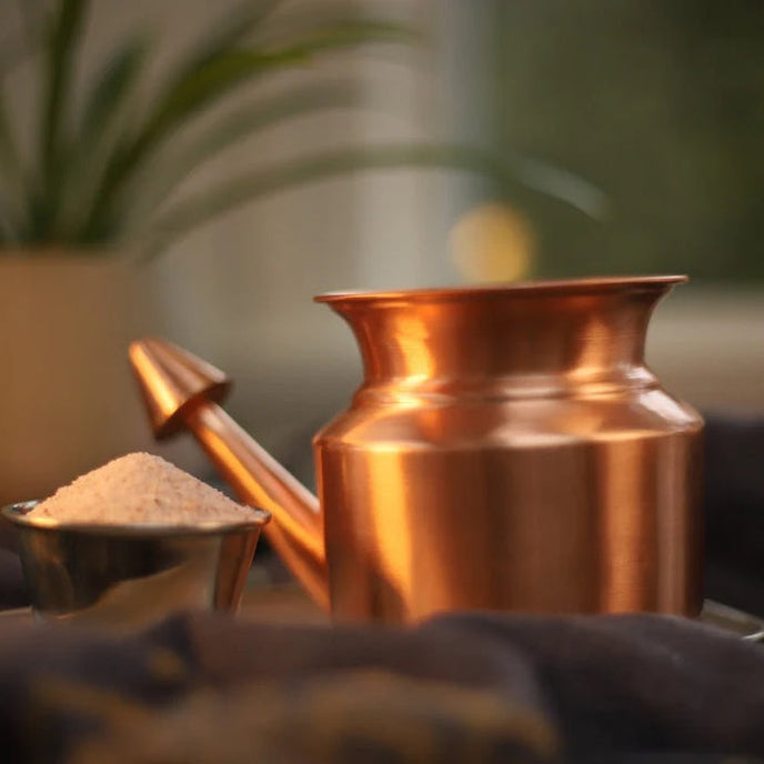 Pure Copper Neti Pot for Toxin Free Natural Sinus Cleansing