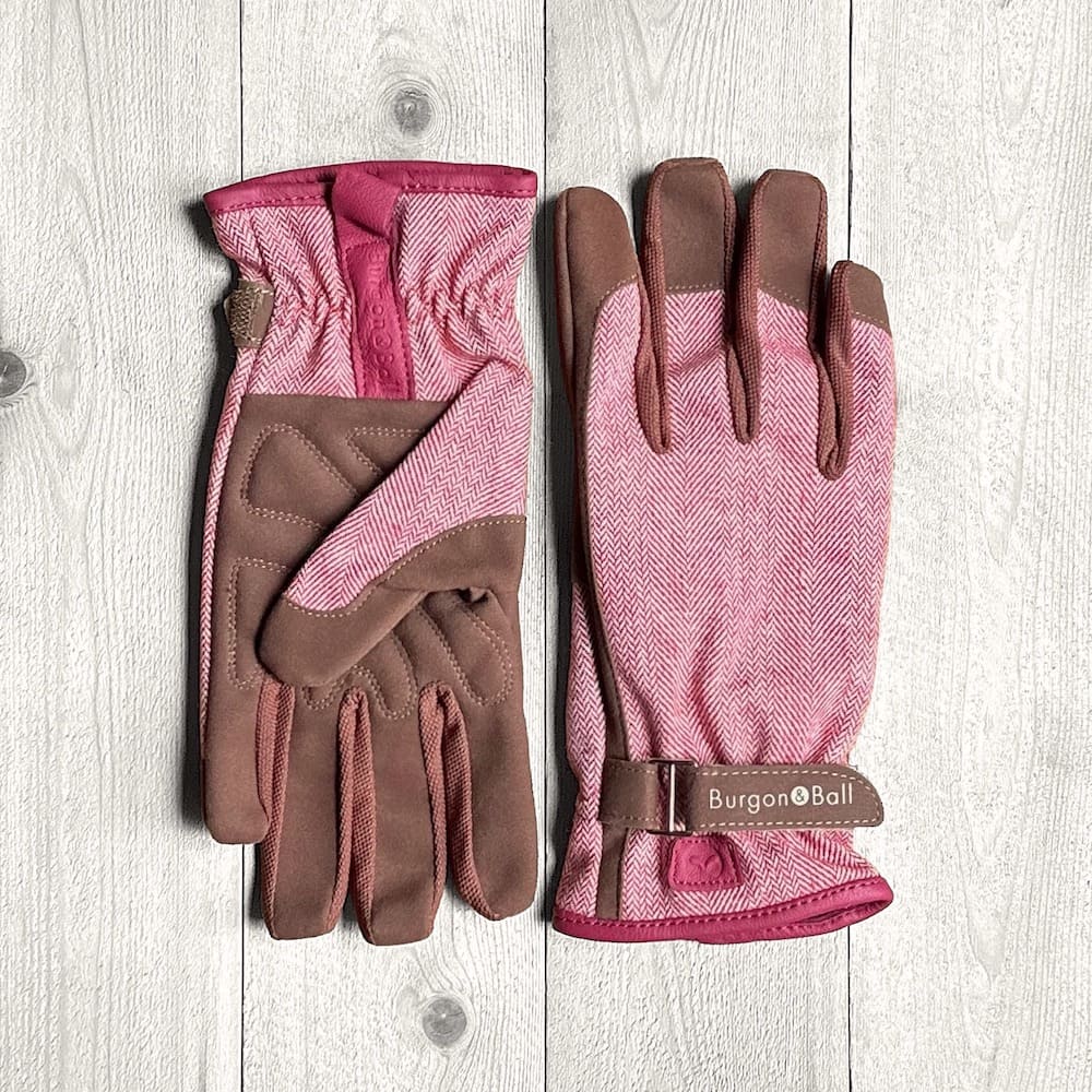 Burgon & Ball Gardening Gloves - Red Tweed