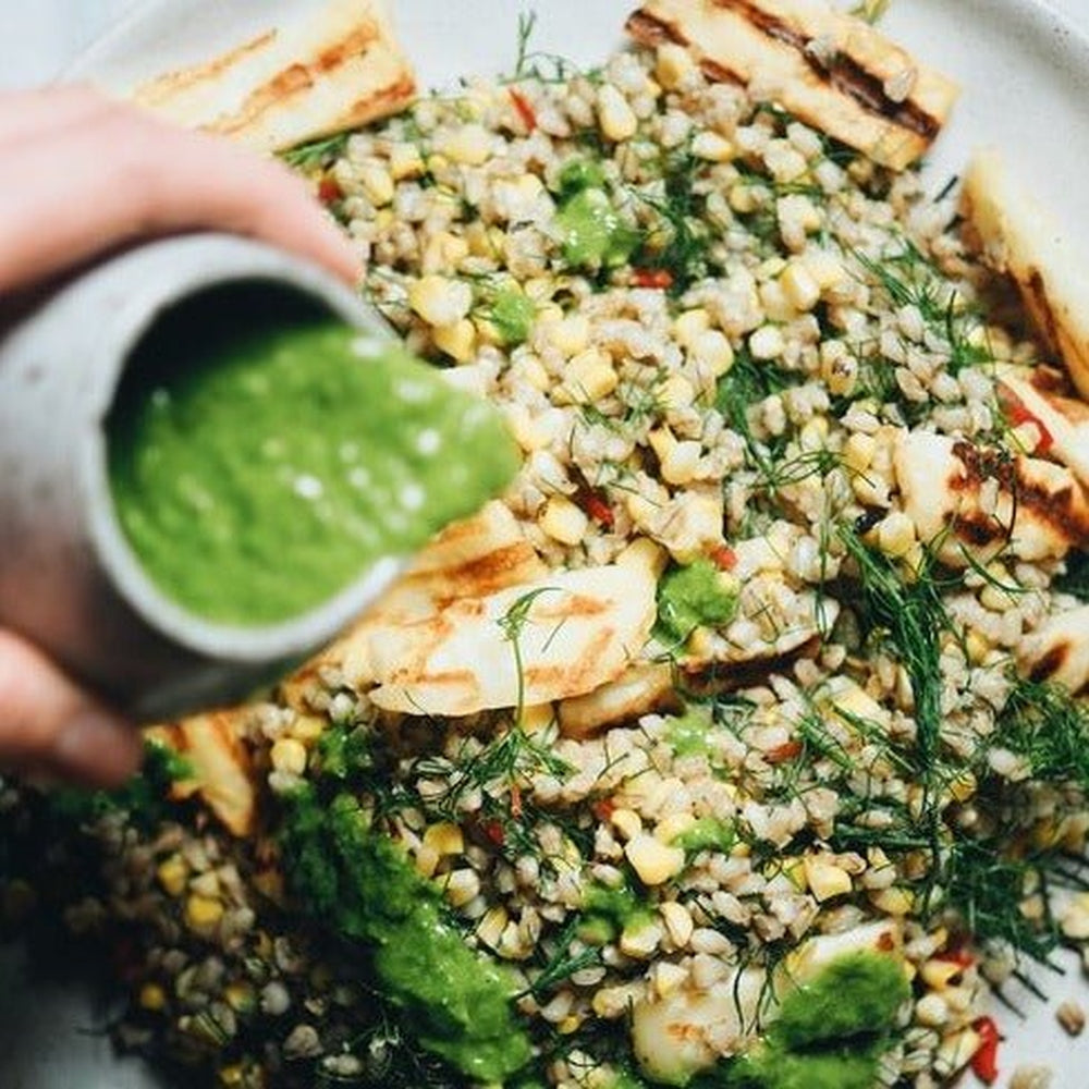 Barley Corn Salad from Seasoned by Casey Lister