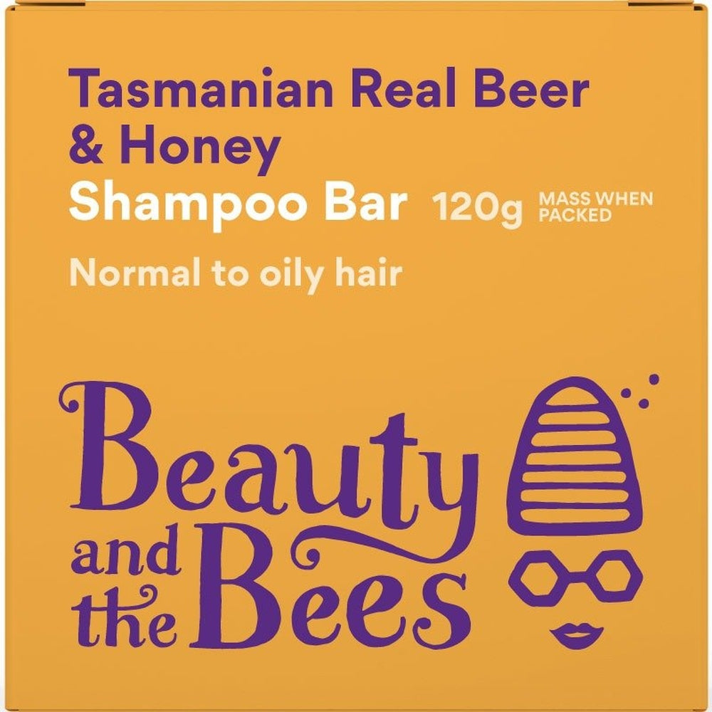 Beauty & the Bees - Beer & Honey Shampoo Bar Scented with Ginger, Cinnamon & Nutmeg for Normal to Oily Hair, Urban Revolution.