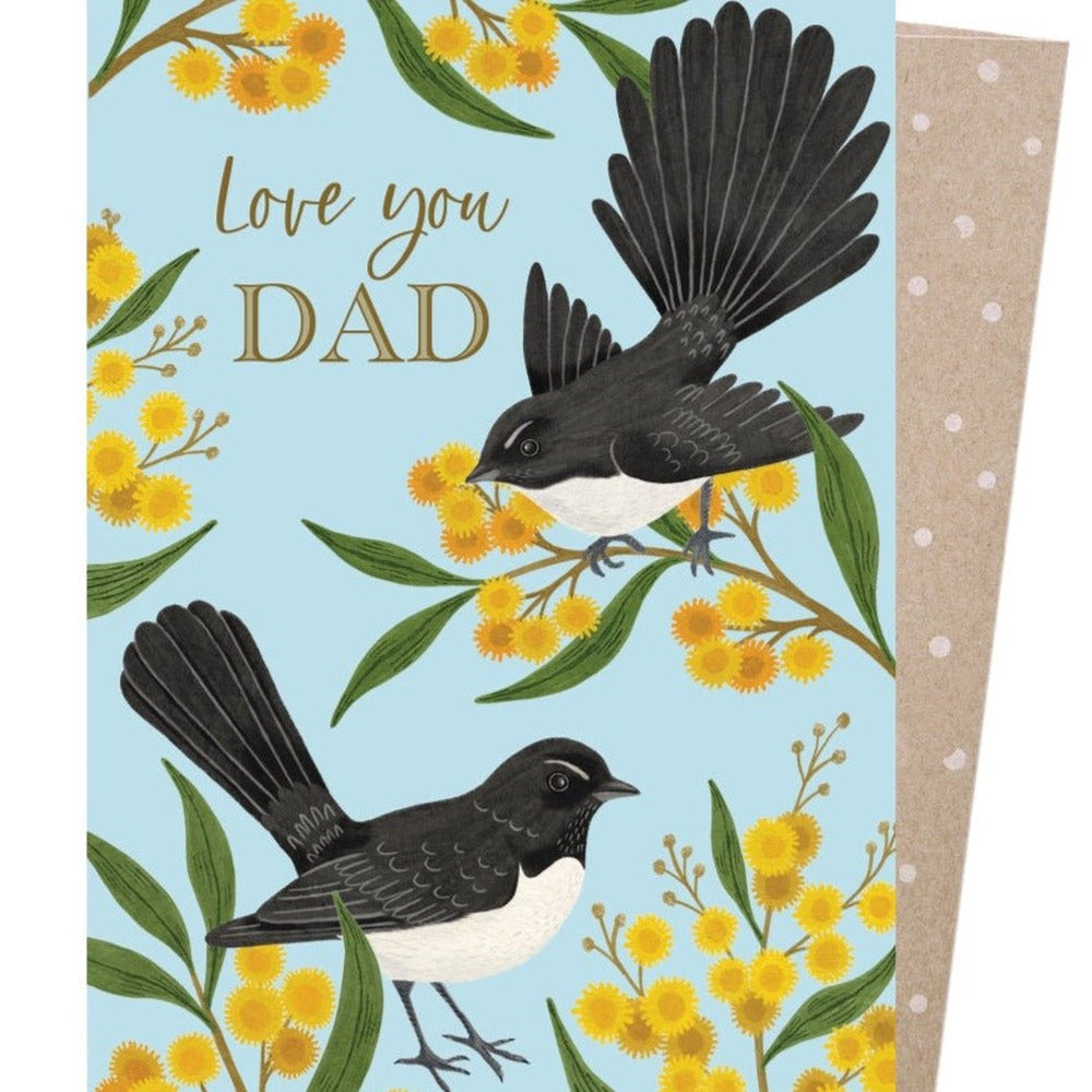 Earth Greetings - Greeting Card - Dad's Wagtails.