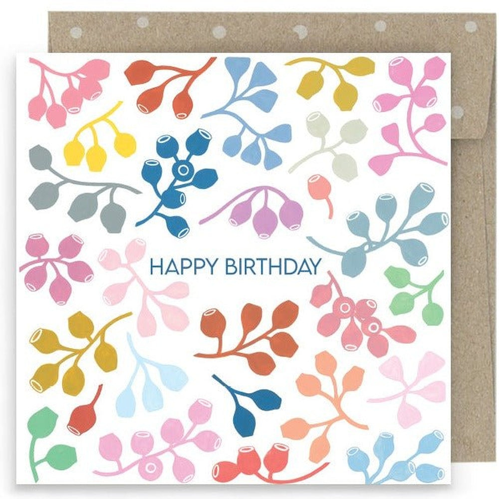 Earth Greetings Mini Card - Gumnut Gathering.