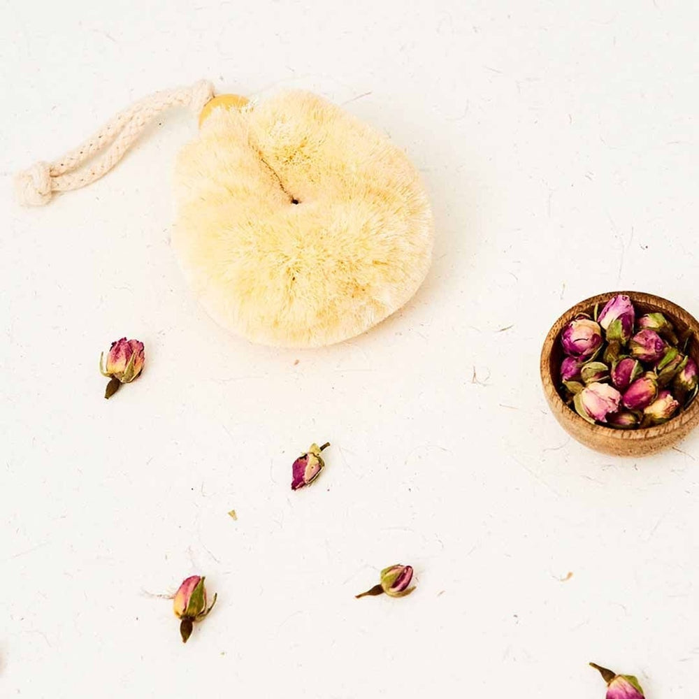 Palm Body Brush from Eco Max, with Rose Buds