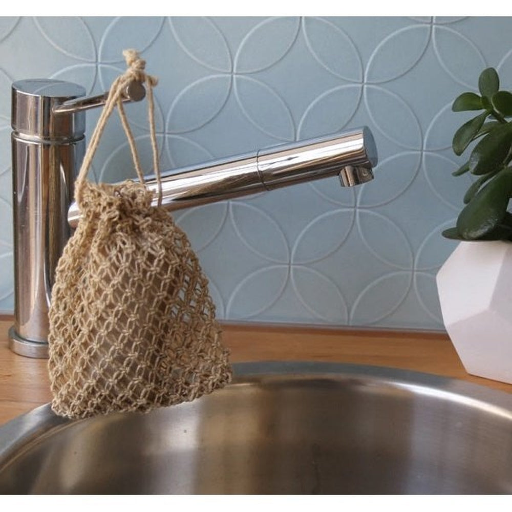 Hemp Macrame Soap Pouch