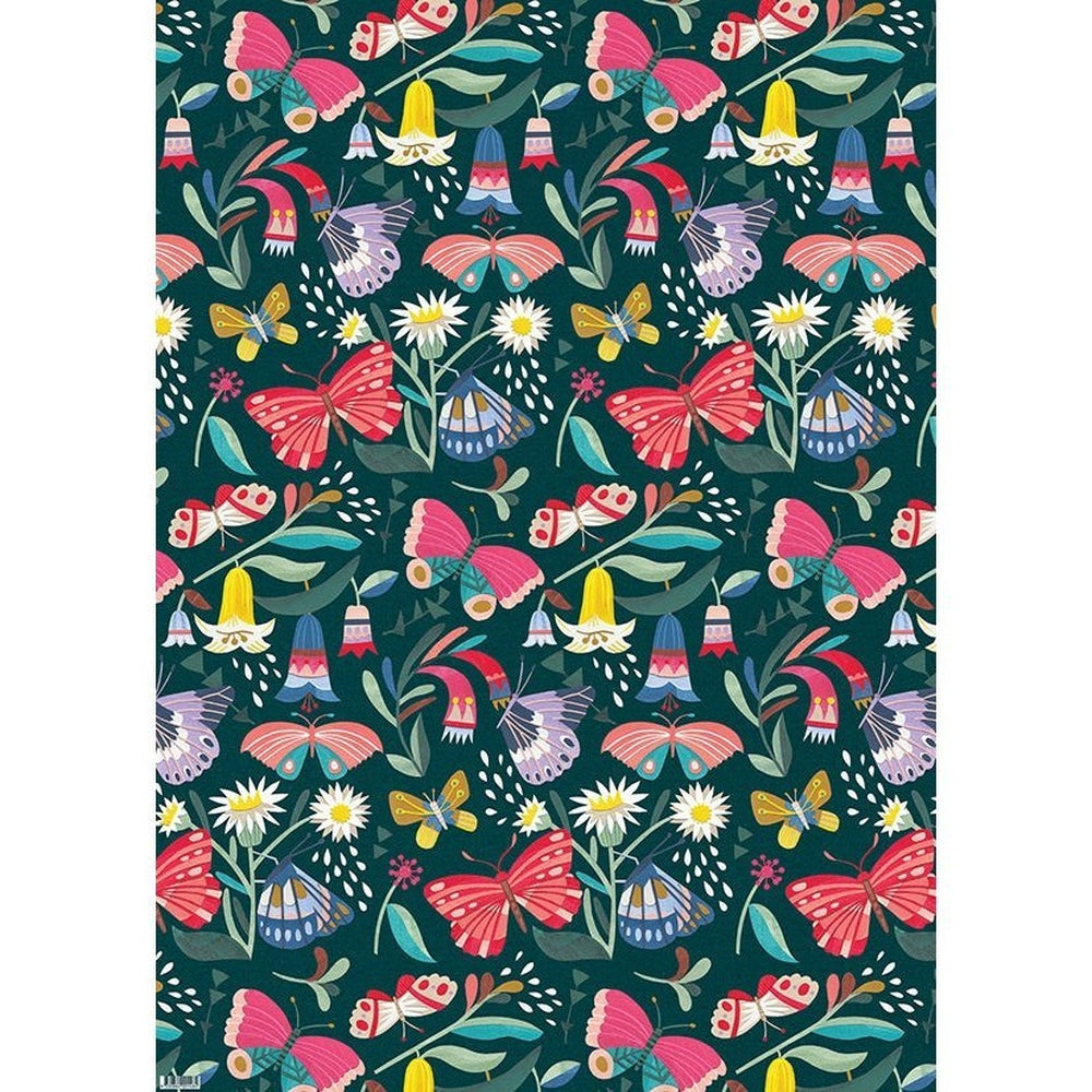 Earth Greetings Folded Wrap - Tropical Butterflies