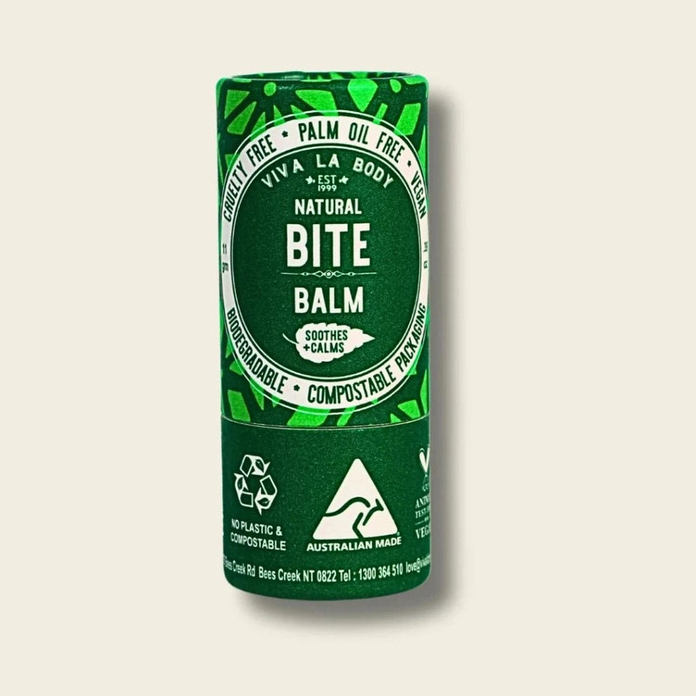 Natural Bite Balm in Compostable Tube from Viva La Body, Urban Revolution.