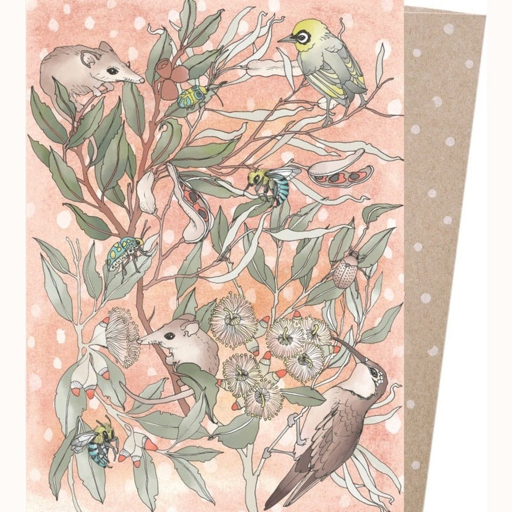 Earth Greetings Birthday Card Printed with Vegetable Inks - Pollinators