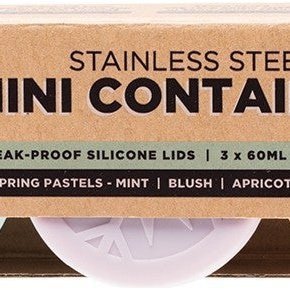 Stainless Steel Mini Containers Spring Pastels 3 pk