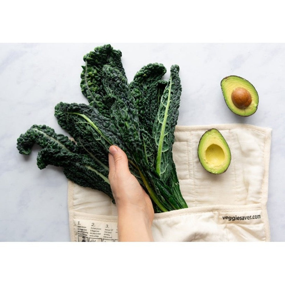 Veggie Saver Produce Storage Bag with avocado and kale