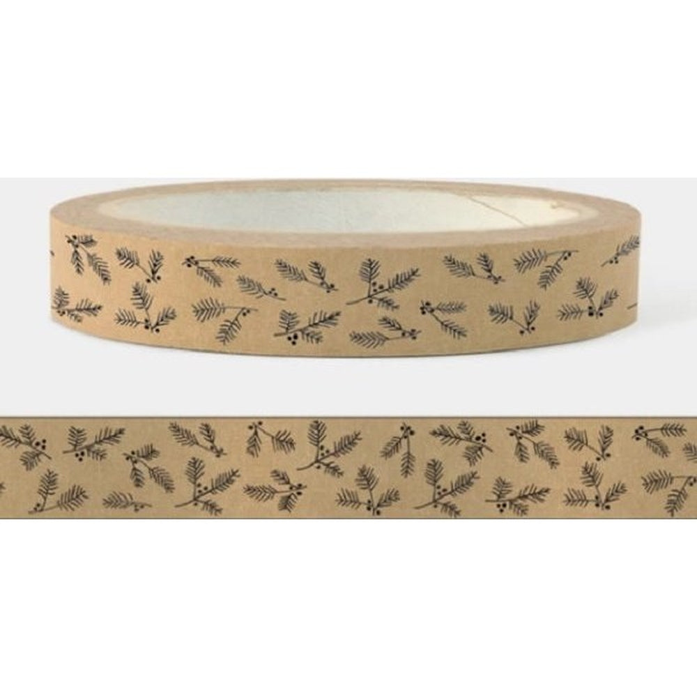 Wide brown paper tape - Branch & Berries