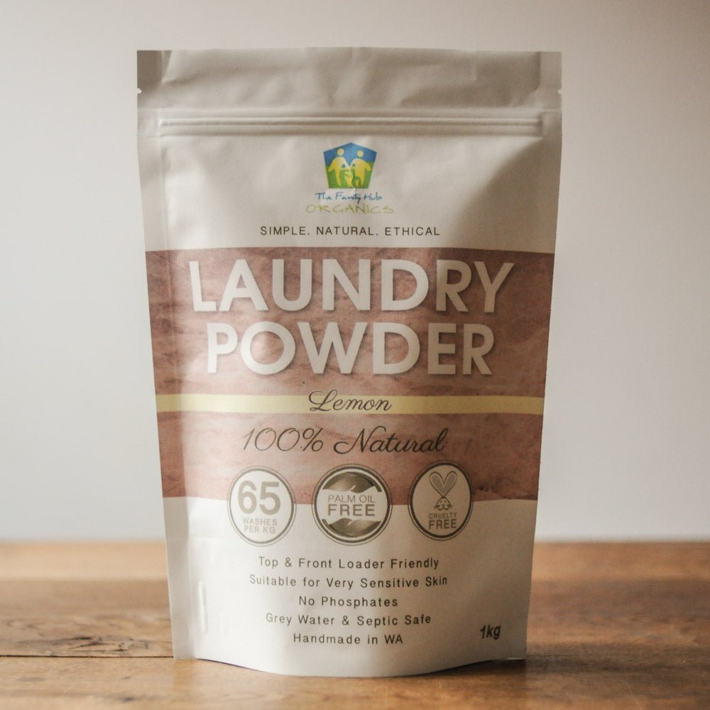 Laundry Powder 100% Natural - 1kg - The Family Hub Lemon
