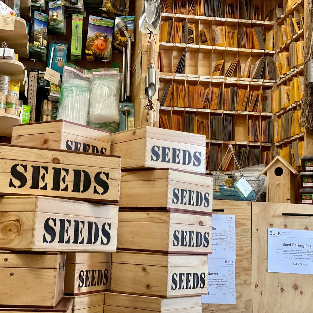 wooden seed box made from reclaimed timber