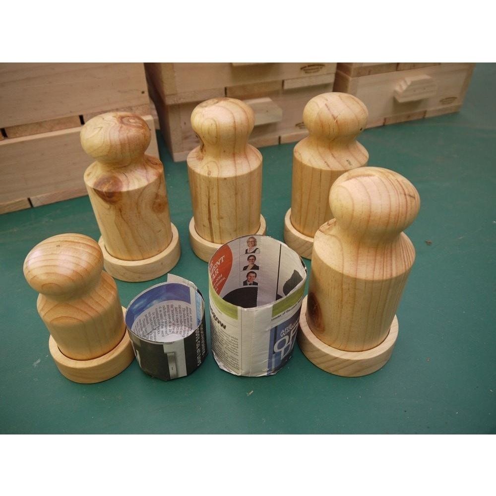 Urban Revolution Australia Wooden Newspaper Pot Maker - Pine - Rippa Woodturning Garden