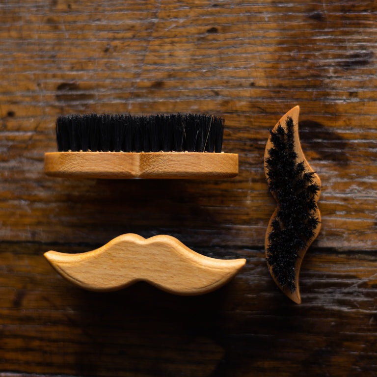 The 'Moustache' + Beard Brush by Redecker