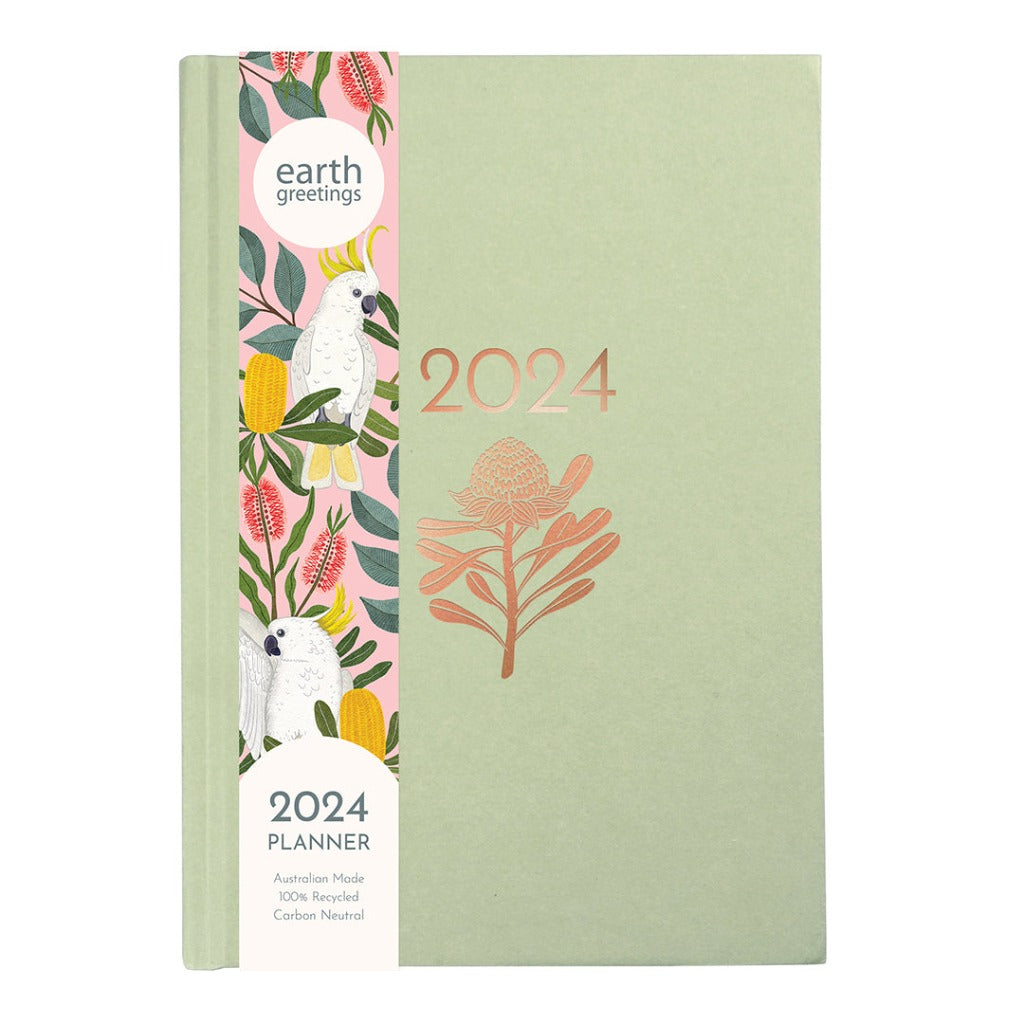 Earth Greetings 2024 Diary &amp; Planner in Eucalyptus - Urban Revolution.