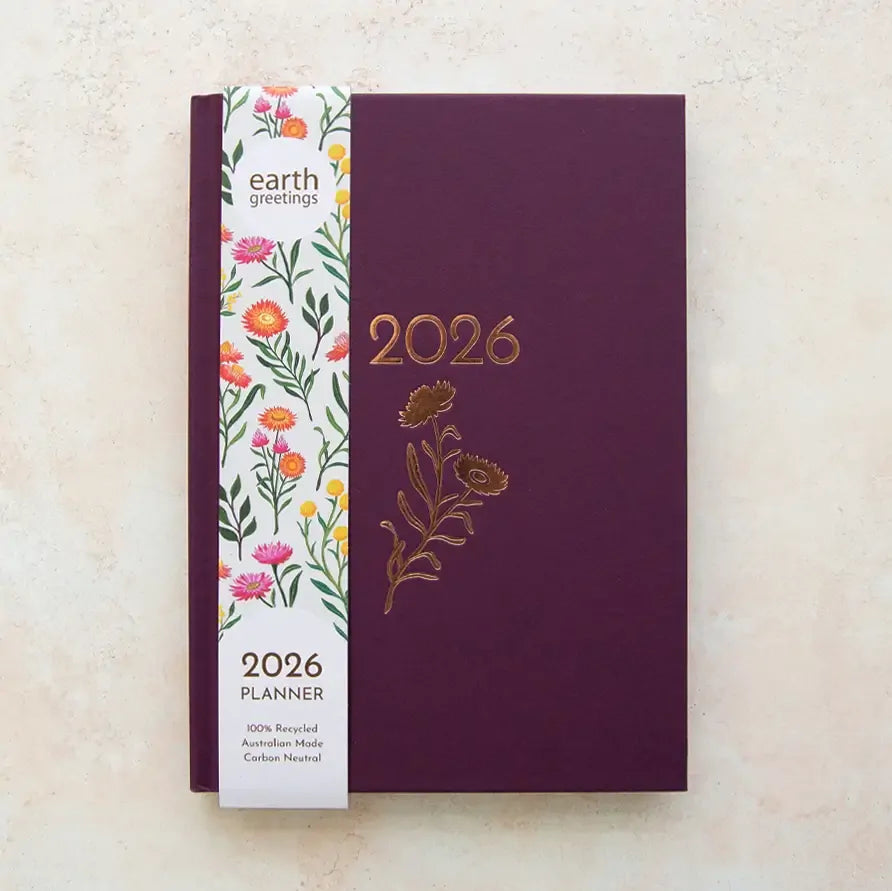 Earth Greetings 2026 Diary Planner - Boronia Cover