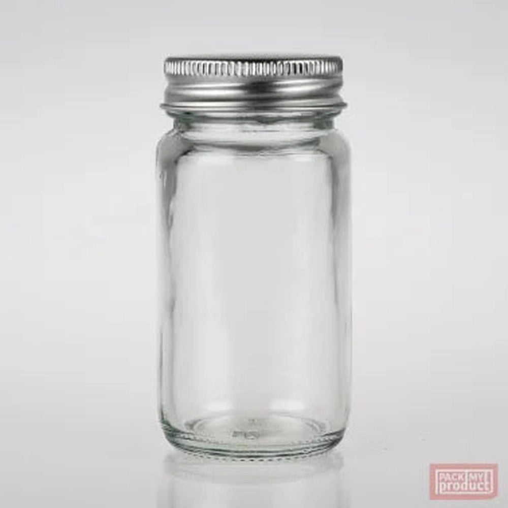 Clear Glass Jar with Silver Screw Lid, 70ml
