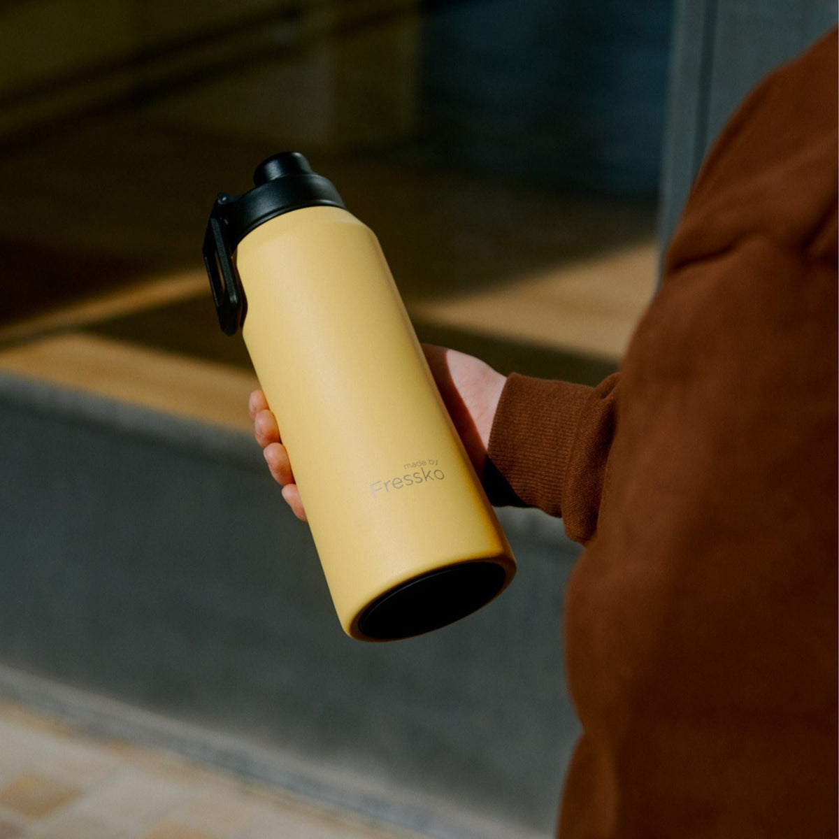 Fressko "Core" 1L Insulated Stainless Steel Drink Bottle with Sports Lid