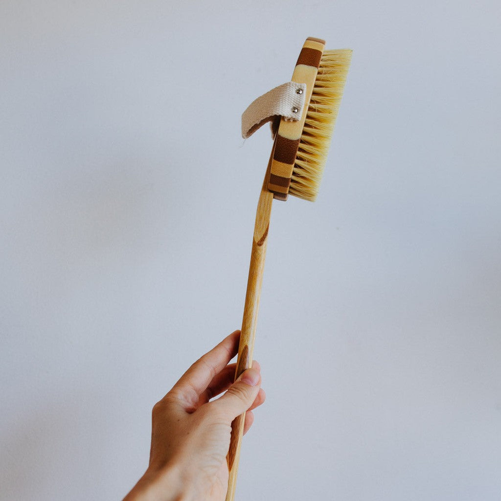 Bass Oval Style Bamboo Body Brush with Natural Bristles The Skin Brush