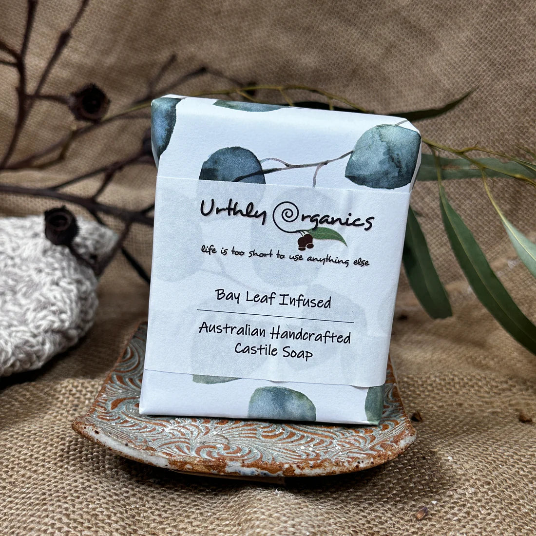 Bay Infused Olive Oil Castile Soap Block by Urthly Organics